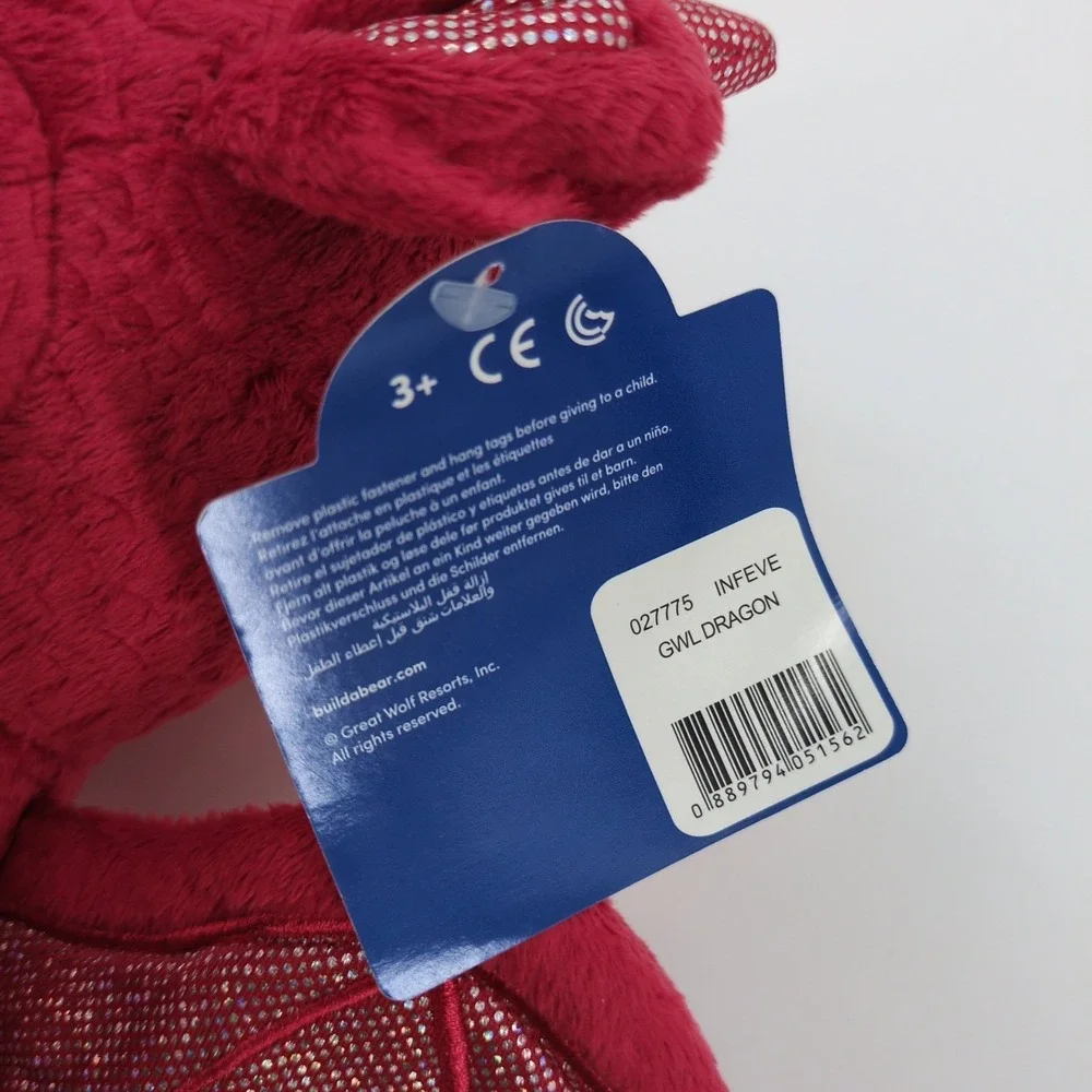 Build A Bear Ellie Red Dragon Plush 15